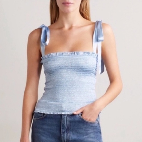 Reformation Tops - NEW Reformation Pina Silk Top Horizon Medium